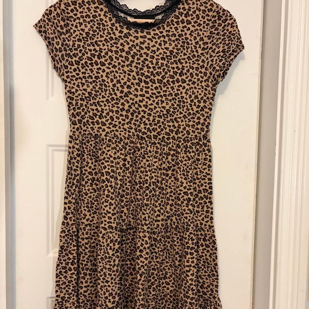 Ingirl leopard print lace trim